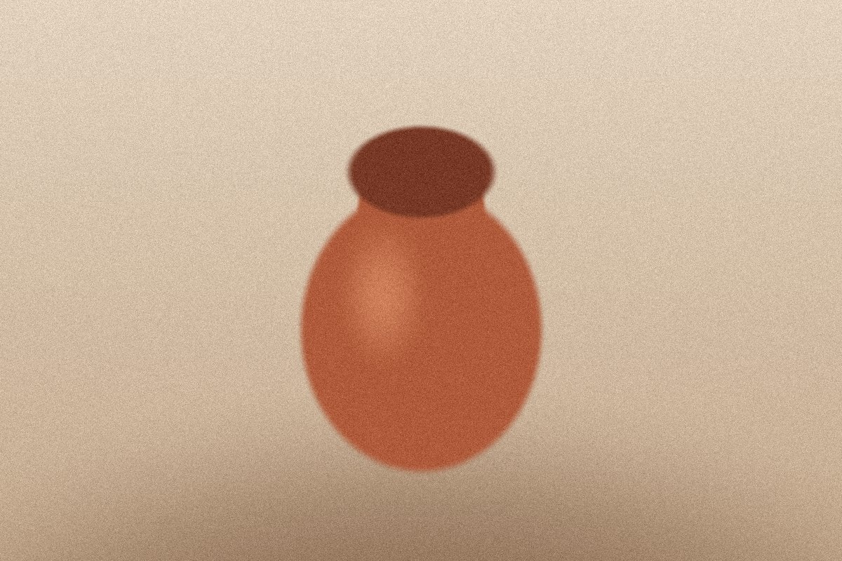 Vaso de cerâmica terracota